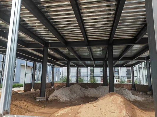 Anti corrosão das construções de aço dobro da casa pré-fabricada do metal do andar Q235B Q345B