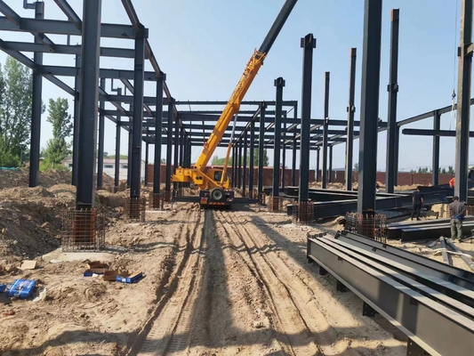 Construção pré-fabricada Q345 sadia da construção de aço do armazém do metal da isolação