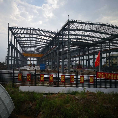 Q235 / Q355 Construção de oficinas de aço pré-fabricadas de aço estrutural de carbono