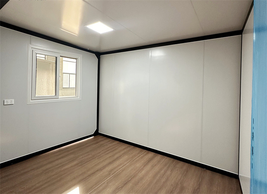 Casa de contêiner de 20 pés com parede de vidro