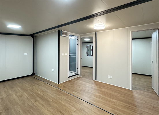 Casa de contêiner de expansão de tijolo vermelho de 20 pés