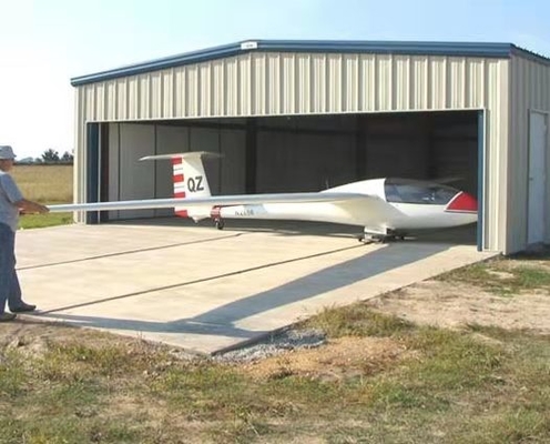 Q345B Q235B pré-fabricou construções do hangar da casa pré-fabricada do hangar da armação de aço