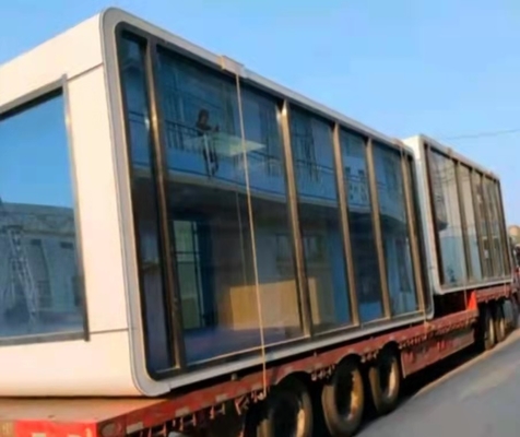 Casas dobráveis destacáveis brancas do recipiente de Grey Prefab Folding Container House