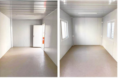 Casa luxuosa do recipiente do bloco liso da casa minúscula móvel portátil pré-fabricada