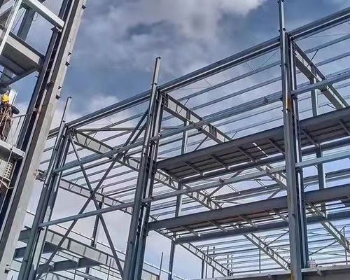 A cabine à prova de fogo da armação de aço do escritório do armazém da casa pré-fabricada do OEM pré-fabricou jogos da casa