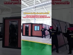 Casa de contêiner de expansão de tijolo vermelho de 20 pés